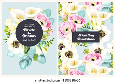 Vintage wedding invitation