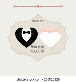 Vintage wedding invitation 