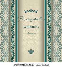 Vintage wedding invitation 