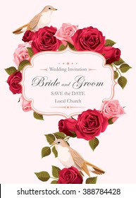 Vintage Hochzeit Einladung