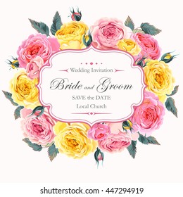 Vintage wedding invitation