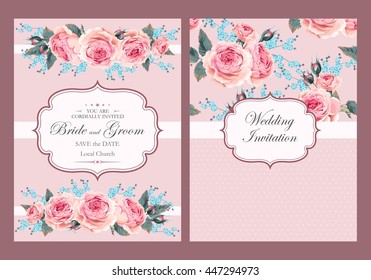 Invitación nupcial vintage