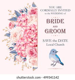 Vintage wedding invitation