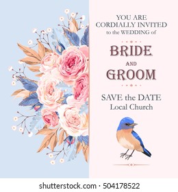 Vintage wedding invitation