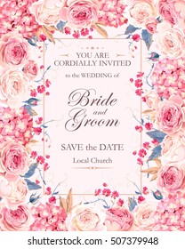 Vintage wedding invitation