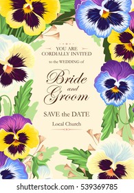 Vintage wedding invitation