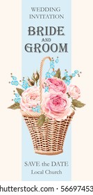 Vintage wedding invitation