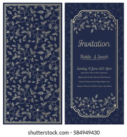 Vintage wedding invitation