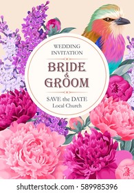 Vintage wedding invitation