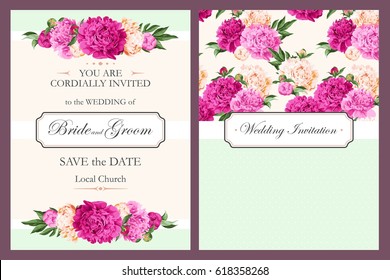 Vintage wedding invitation