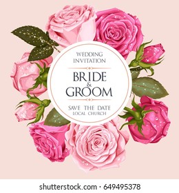 Vintage wedding invitation