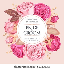 Vintage wedding invitation