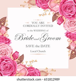 Vintage wedding invitation