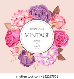 Vintage wedding invitation