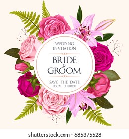 Vintage wedding invitation