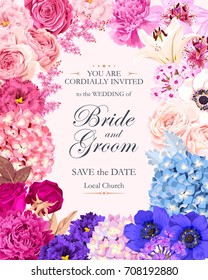 Invitación nupcial vintage