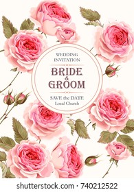 Vintage wedding invitation