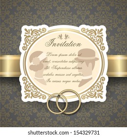 Vintage wedding invitation 7