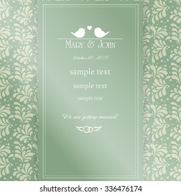 Vintage Wedding Invitation Card