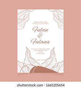 Vintage wedding invitation card template. Set backgrounds to celebrate the wedding. Invitation card, table number, guest card. Vector illustration. 