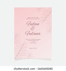 Vintage wedding invitation card template. Set backgrounds to celebrate the wedding. Invitation card, table number, guest card. Vector illustration. 