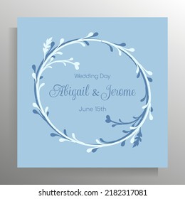 Vintage wedding invitation design. Vector template for card, poster.