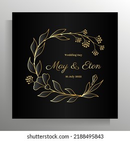 Vintage wedding invitation design. Vector template for card, poster.