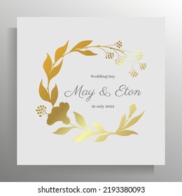 Vintage wedding invitation design. Vector template for card, poster.