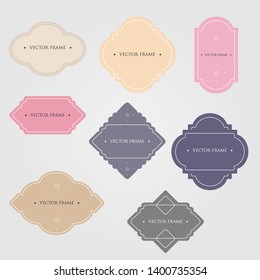 Vintage wedding invitation label vector