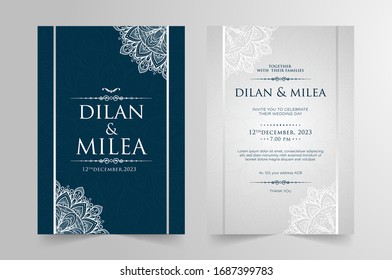 Vintage Wedding Invitation With Mandala