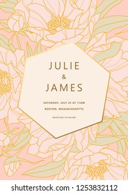 Vintage Wedding Invitation template