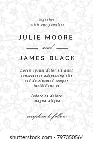 Vintage Wedding Invitation template