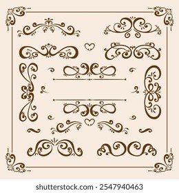 Vintage wedding ornament collection art