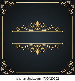 Vintage wedding ornament frame invitation card , graphic luxury text here , vector illustration