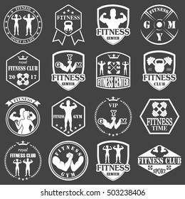 Vintage Weight Lifting Label and Sticker. Gym logotyp