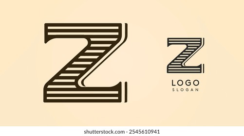 Antiguas western letra Z, país con estilo viejo lettermark para el logotipo de la barra retro, café de la barbacoa, salón del tatuaje, placa del salón, etiqueta del alcohol. Ilustración vectorial