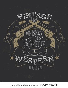 Vintage Western T-shirt Or Poster. 