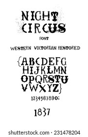Vintage western victorian fanciful font