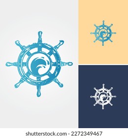Vintage Wheel Logo Design Vector