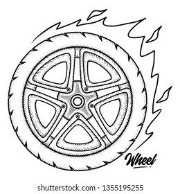 Vintage Wheel Vector