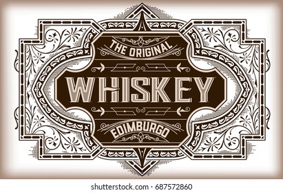 Vintage Whiskey Label