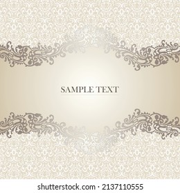 vintage white floral background design vector