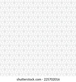 Vintage white silver hand drawn art deco pattern with scale and floral motifs. Vector seamless background in 1930s and 1920s fashion style