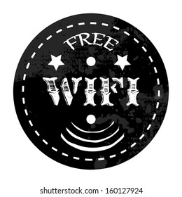 Vintage wifi sign vector