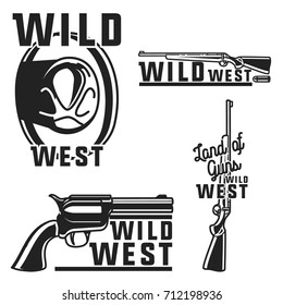 Vintage wild west emblems