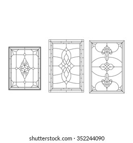 Vintage window and door design rectangle