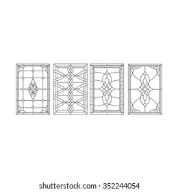 Vintage window and door design sketch