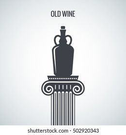 Vintage Wine Jug Design Background