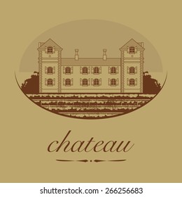 Vintage wine label, vector illustration