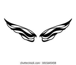 Vintage wings icon vector, unique angel wings logo.